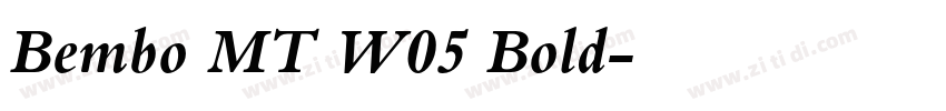 Bembo MT W05 Bold字体转换